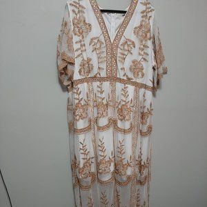 A'Beautiful Soul Maxi Embroidery Dress Size C